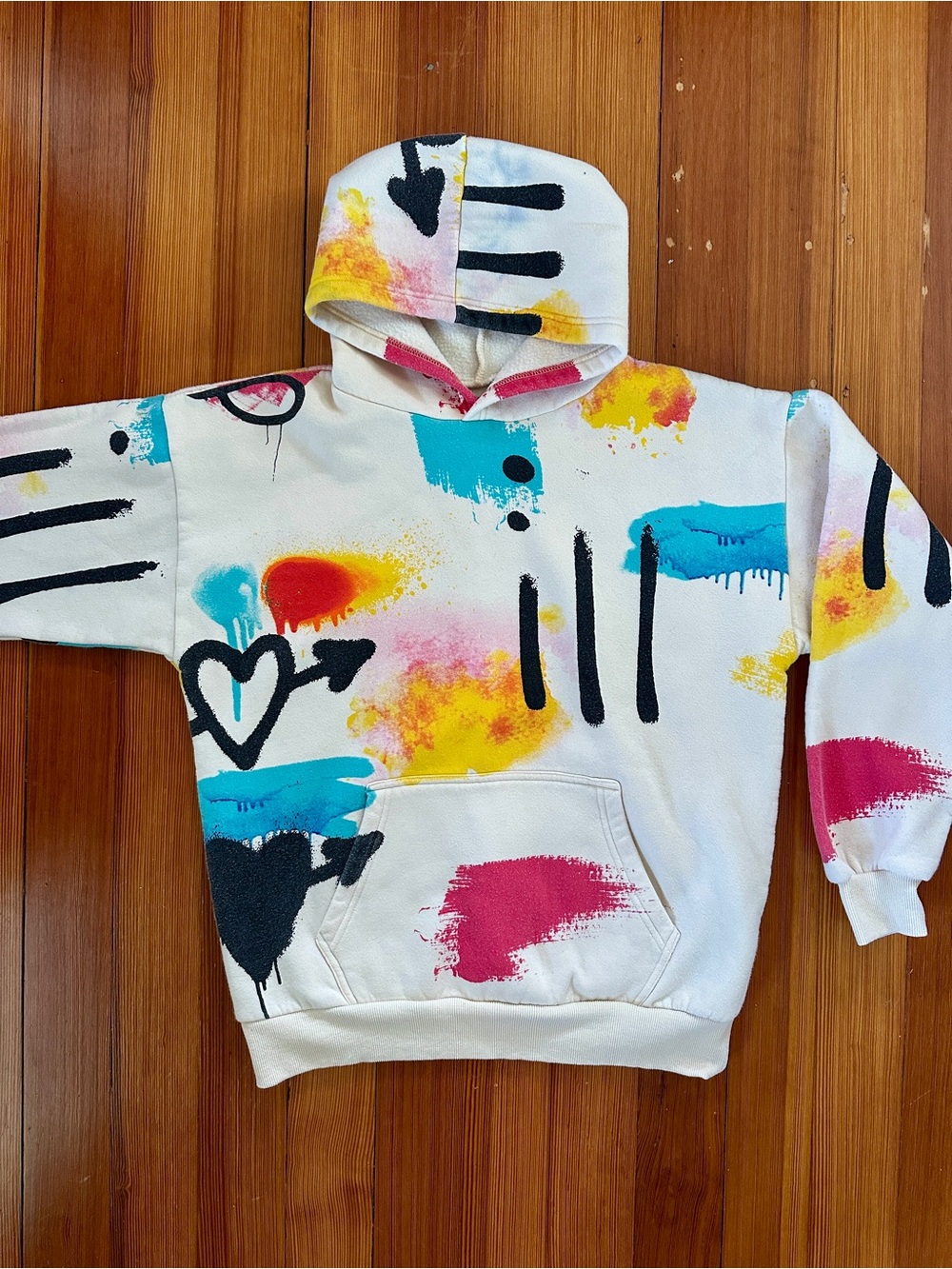 PacSun Scrap Art Hoodie Discontinued! Size S Unisex